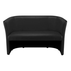 NowyStyl Zweisitzer-Sofa CLUB DUO, Kunstleder (100% Polyester), voll gepolstert, Sitzhöhe 455 mm, schwarz NowyStyl Zweisitzer-Sofa CLUB DUO, Kunstleder (100% Polyester), voll gepolstert, Sitzhöhe 455 mm, schwarz