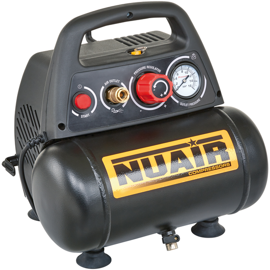 Nuair New Vento 200/8/6 - Elektrischer kompakter Kompressor - Motor 1.5 PS oilless - 6 Lt