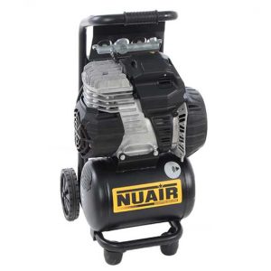 Nuair sil air 244/10 PCM – Elektrischer Kompressor mit Wagen – Motor 1.5 PS – 10 Lt – oilles – leise Nuair sil air 244/10 PCM – Elektrischer Kompressor mit Wagen – Motor 1.5 PS – 10 Lt – oilles – leise