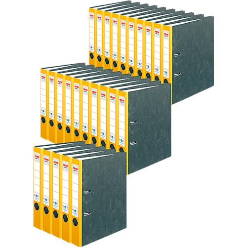 Ordner herlitz maX.file nature, DIN A4, Rückenschild geklebt, Hartpappe, Rückenbreite 50 mm, gelb, 25 Stück
