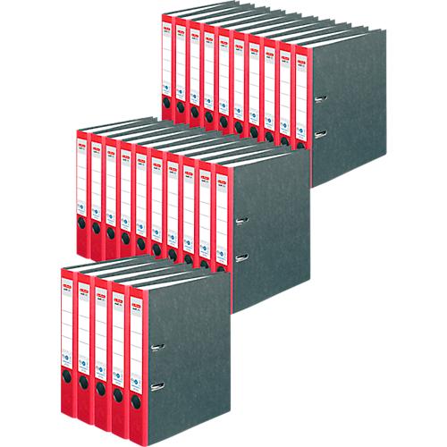 Ordner herlitz maX.file nature, DIN A4, Rückenschild geklebt, Hartpappe, Rückenbreite 50 mm, rot, 25 Stück