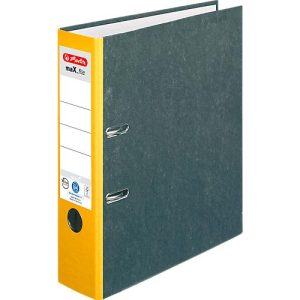 Ordner herlitz maX.file nature, DIN A4, Rückenschild geklebt, Hartpappe, Rückenbreite 80 mm, gelb, 1 Stück Ordner herlitz maX.file nature, DIN A4, Rückenschild geklebt, Hartpappe, Rückenbreite 80 mm, gelb, 1 Stück