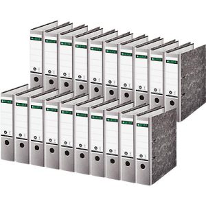 Ordner LEITZ® 1080, DIN A4, Rückenbreite 80 mm, Griffloch, geklebtes Rückenschild, Hartpappe, 20 Stück, grau Ordner LEITZ® 1080, DIN A4, Rückenbreite 80 mm, Griffloch, geklebtes Rückenschild, Hartpappe, 20 Stück, grau