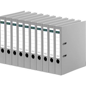 Ordner Schäfer Shop Select, DIN A4, Rückenbreite 50 mm, Griffloch, auswechselbares Rückenschild, Polypropylen, 10 Stück, grau Ordner Schäfer Shop Select, DIN A4, Rückenbreite 50 mm, Griffloch, auswechselbares Rückenschild, Polypropylen, 10 Stück, grau