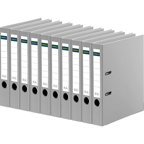 Ordner Schäfer Shop Select, DIN A4, Rückenbreite 50 mm, Griffloch, auswechselbares Rückenschild, Polypropylen, 10 Stück, grau