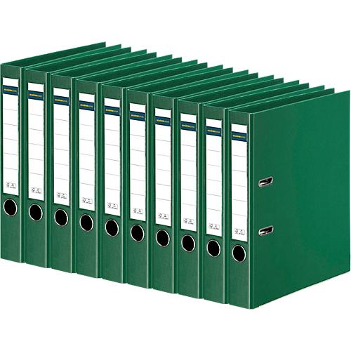 Ordner Schäfer Shop Select, DIN A4, Rückenbreite 50 mm, Griffloch, auswechselbares Rückenschild, Polypropylen, 10 Stück, grün