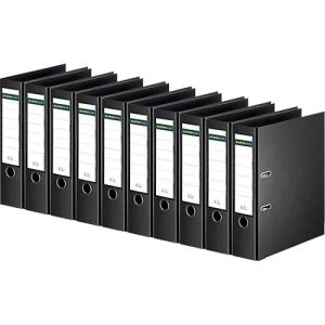 Ordner Schäfer Shop Select, DIN A4, Rückenbreite 80 mm, Griffloch, auswechselbares Rückenschild, Polypropylen, 10 Stück, schwarz Ordner Schäfer Shop Select, DIN A4, Rückenbreite 80 mm, Griffloch, auswechselbares Rückenschild, Polypropylen, 10 Stück, schwarz