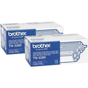 Original Brother Toner TN-3280, Doppelpack, schwarz Original Brother Toner TN-3280, Doppelpack, schwarz