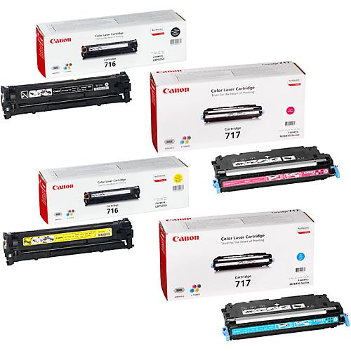 Original Canon Toner 716 CMYK, Mixpack, cyan, magenta, gelb, schwarz