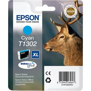 Original Epson Tintenpatrone T1302, Einzelpack, cyan