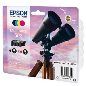 Original Epson Tintenpatronen 502 CMYK, Mixpack, cyan, magenta, gelb, schwarz Original Epson Tintenpatronen 502 CMYK, Mixpack, cyan, magenta, gelb, schwarz