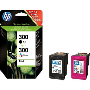 Original HP Tintenpatronen 300 CMYK, Multipack, schwarz, Tri-Colour