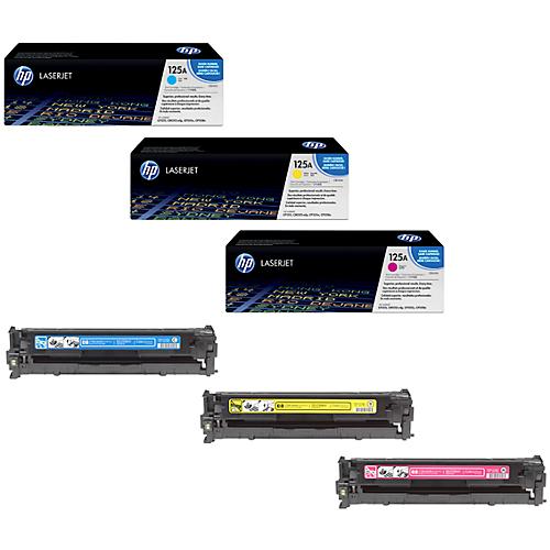 Original HP Toner 125A CMY, Multipack, cyan, magenta, gelb