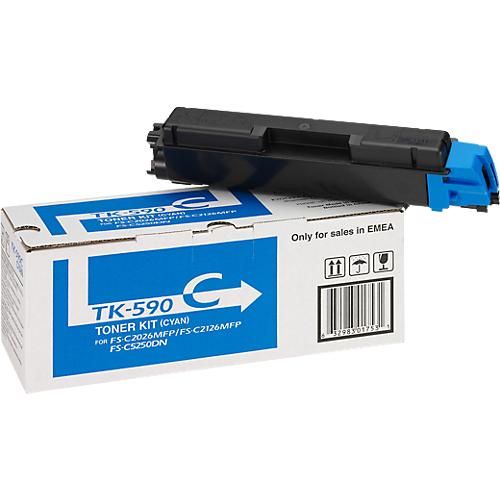 Original Kyocera Toner TK-590C, Einzelpack, cyan