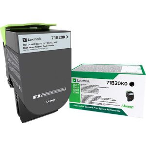 Original Lexmark Toner 71B20, Einzelpack, schwarz Original Lexmark Toner 71B20, Einzelpack, schwarz