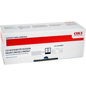 Original Oki Toner 44469803, Einzelpack, schwarz Original Oki Toner 44469803, Einzelpack, schwarz