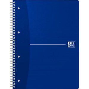 Oxford Office-Collegeblock, DIN A4+, 70 Blatt kariert, 5er Pack, blau