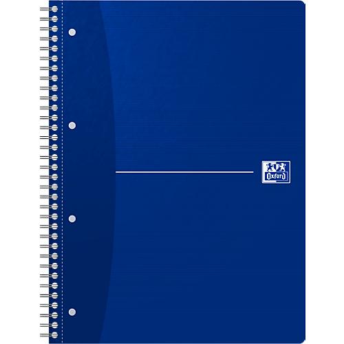 Oxford Office-Collegeblock, DIN A4+, 70 Blatt kariert, 5er Pack, blau
