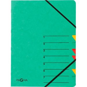 PAGNA Dokumentenmappe Easy, DIN A4, Gummizugverschluss, 7-teilig, grün PAGNA Dokumentenmappe Easy, DIN A4, Gummizugverschluss, 7-teilig, grün