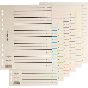 PAGNA Easy Rip Trennblätter, DIN A4-Format, Linienaufdruck, 10 Stück, farblich sortiert PAGNA Easy Rip Trennblätter, DIN A4-Format, Linienaufdruck, 10 Stück, farblich sortiert