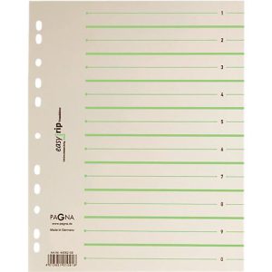PAGNA Easy Rip Trennblätter, DIN A4-Format, Linienaufdruck, 100 Stück, grün