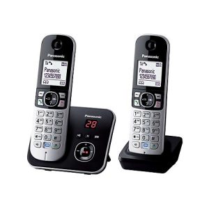 Panasonic KX-TG6822 – Schnurlostelefon – Anrufbeantworter mit Rufnummernanzeige – DECT – Schwarz + zusätzliches Handset Panasonic KX-TG6822 – Schnurlostelefon – Anrufbeantworter mit Rufnummernanzeige – DECT – Schwarz + zusätzliches Handset