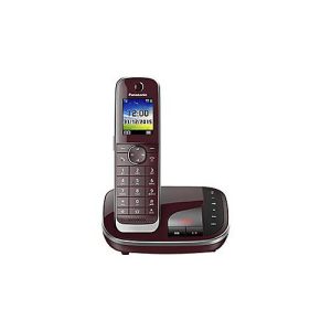 Panasonic KX-TGJ320GR – Schnurlostelefon – Anrufbeantworter mit Rufnummernanzeige – DECTGAP – dreiweg Anruffunktion – Weinrot Panasonic KX-TGJ320GR – Schnurlostelefon – Anrufbeantworter mit Rufnummernanzeige – DECTGAP – dreiweg Anruffunktion – Weinrot