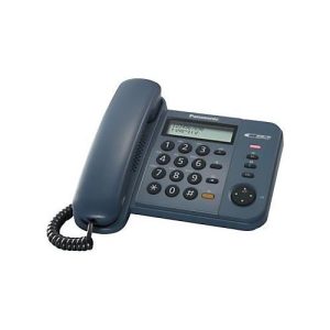 Panasonic KX-TS580GC – Telefon mit Schnur mit Rufnummernanzeige/Anklopffunktion – dunkelblau Panasonic KX-TS580GC – Telefon mit Schnur mit Rufnummernanzeige/Anklopffunktion – dunkelblau