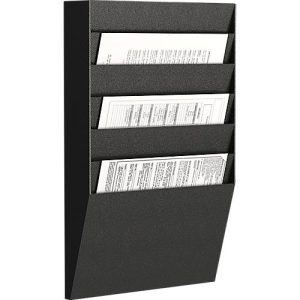 Paperflow Prospekt-Wandhalter A4 quer 6 Fächer, schwarz Paperflow Prospekt-Wandhalter A4 quer 6 Fächer, schwarz