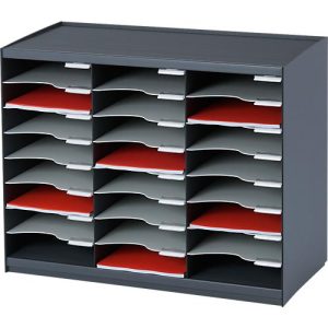 PAPERFLOW Sortierstation, DIN A4, Polystyrol, 24 Fächer, anthrazit PAPERFLOW Sortierstation, DIN A4, Polystyrol, 24 Fächer, anthrazit