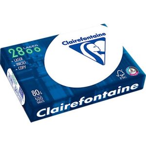 Papier Clairefontaine CLAIR2800, DIN A4, 80 g/m², hochweiß Papier Clairefontaine CLAIR2800, DIN A4, 80 g/m², hochweiß