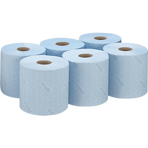 Papierwischtücher WypAll® L10, für Lebensmittel und Hygiene, 6 x 630 Tücher, blau