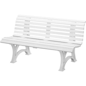 Parkbank, 3-Sitzer, L 1500 mm, weiß Parkbank, 3-Sitzer, L 1500 mm, weiß
