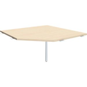 PC-Arbeitsplatte ALICANTE, B 1225 x T 1225 mm, mit Stützfuß, höhenverstellbar, Ahorn-Dekor PC-Arbeitsplatte ALICANTE, B 1225 x T 1225 mm, mit Stützfuß, höhenverstellbar, Ahorn-Dekor