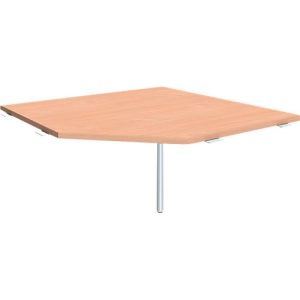 PC-Arbeitsplatte ALICANTE, B 1225 x T 1225 mm, mit Stützfuß, höhenverstellbar, Buche-Dekor PC-Arbeitsplatte ALICANTE, B 1225 x T 1225 mm, mit Stützfuß, höhenverstellbar, Buche-Dekor