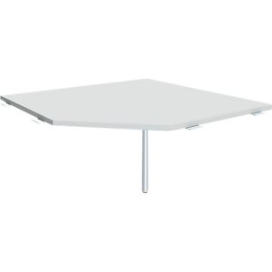 PC-Arbeitsplatte ALICANTE, B 1225 x T 1225 mm, mit Stützfuß, höhenverstellbar, lichtgrau PC-Arbeitsplatte ALICANTE, B 1225 x T 1225 mm, mit Stützfuß, höhenverstellbar, lichtgrau