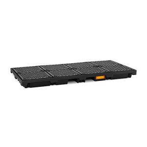 PE-Auffangwanne CEMO 270/8, mit 8 PE-Gitterrosten, B 2480 x T 1280 x H 180 mm, 270 l, für 8 x 200 l Fässer, bis 2400 kg PE-Auffangwanne CEMO 270/8, mit 8 PE-Gitterrosten, B 2480 x T 1280 x H 180 mm, 270 l, für 8 x 200 l Fässer, bis 2400 kg