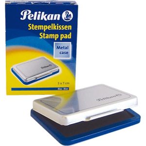 Pelikan Stempelkissen Gr. Nr. 3, für Gummi- und Polymerstempel, in Metallicgehäuse, 50 x 70 mm, blau Pelikan Stempelkissen Gr. Nr. 3, für Gummi- und Polymerstempel, in Metallicgehäuse, 50 x 70 mm, blau