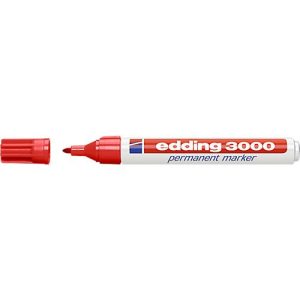 Permanentmarker edding 3000, Rundspitze, licht- & abriebsbeständig, 1 Stück, rot Permanentmarker edding 3000, Rundspitze, licht- & abriebsbeständig, 1 Stück, rot