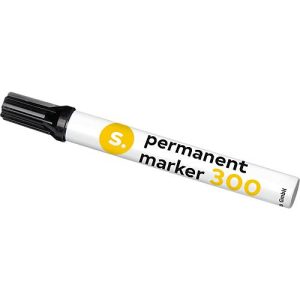 Permanentmarker S. 300, Rundspitze, Strichbreite 1,5-3 mm, wasserfest, offen lagerfähig, Aluminium & Kunststoff, schwarz, 1 Stück Permanentmarker S. 300, Rundspitze, Strichbreite 1,5-3 mm, wasserfest, offen lagerfähig, Aluminium & Kunststoff, schwarz, 1 Stück