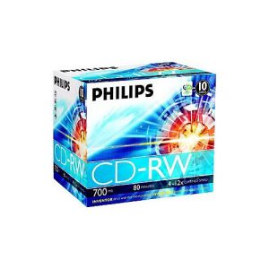 Philips CW7D2NJ10 – 10 x CD-RW – 700 MB (80 Min) 4x – 12x – Jewel Case (Schachtel) Philips CW7D2NJ10 – 10 x CD-RW – 700 MB (80 Min) 4x – 12x – Jewel Case (Schachtel)