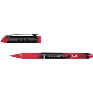 PILOT Tintenroller V-Ball Grip, rot, Strichstärke 0,6 mm, 12 Stück