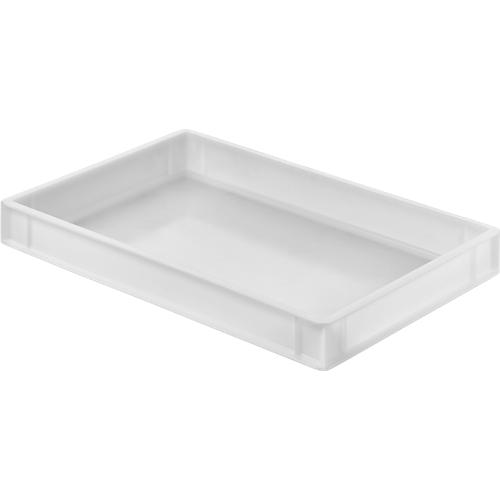Pizzateigbehälter Ringoplast, 18,24 l, Euro-Norm, lebensmittelecht, stapelbar, L 600 x B 400 x H 76 mm, HDPE, naturfarben, ohne Deckel