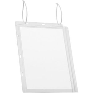 Plakattasche Durable, A4 Hoch- & Querformat, 2-seitig, für bis zu 2 Blatt, Kabelbinder, wasserdicht, B 262 x T 0,6 x H 340 mm, transparent, 5 Stück Plakattasche Durable, A4 Hoch- & Querformat, 2-seitig, für bis zu 2 Blatt, Kabelbinder, wasserdicht, B 262 x T 0,6 x H 340 mm, transparent, 5 Stück