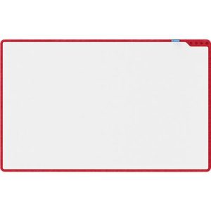 PLAYROOM Whiteboard PLAYBOARD, e3-emaillierter Stahl, weiß, Recycling-PET-Rahmen rot, B 750 x H 1180 mm PLAYROOM Whiteboard PLAYBOARD, e3-emaillierter Stahl, weiß, Recycling-PET-Rahmen rot, B 750 x H 1180 mm