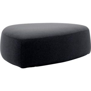 Polstermöbel Leyform GOGO Pouf, groß, oval, B 1240 x T 1090 x H 440 mm, mit Gleitern, Stoffbezug, anthrazit Polstermöbel Leyform GOGO Pouf, groß, oval, B 1240 x T 1090 x H 440 mm, mit Gleitern, Stoffbezug, anthrazit