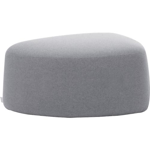 Polstermöbel Leyform GOGO Pouf, mittel, oval, B 980 x T 910 x H 440 mm, mit Gleitern, Stoffbezug, grau
