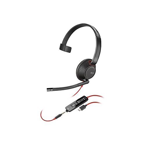 Poly Blackwire 5210 - Blackwire 5200 series - Headset - On-Ear - kabelgebunden - 3,5 mm Stecker, USB-C