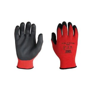 Polyester-Strickhandschuh Rottex, Nitril Handflächen-Beschichtung, flüssigkeitsdicht, 12 Paar, Größe XXL Polyester-Strickhandschuh Rottex, Nitril Handflächen-Beschichtung, flüssigkeitsdicht, 12 Paar, Größe XXL