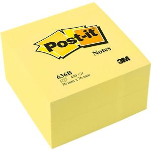 POST-IT Haftnotizen 653 Würfel, 76 x 76 mm, selbsthaftend, wiederablösbar, cellophanfrei verpackt, 450 Blatt, gelb POST-IT Haftnotizen 653 Würfel, 76 x 76 mm, selbsthaftend, wiederablösbar, cellophanfrei verpackt, 450 Blatt, gelb